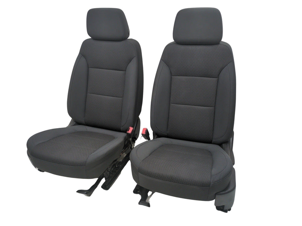 2019 - 2024 GMC Sierra Chevy Silverado Front Seats, Black Cloth, Manual #1015 | Picture # 1 | OEM Seats