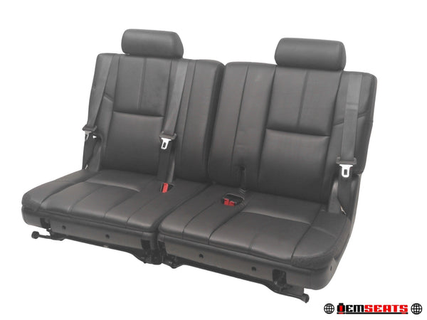 2007 - 2014 Chevy Tahoe GMC Yukon 3rd Row Seat, Black Leather, #1027