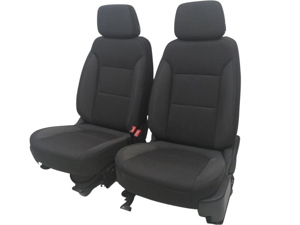 2019 - 2024 GMC Sierra Chevy Silverado Front Seats, Black Cloth, Manual #1163 | Picture # 1 | OEM Seats