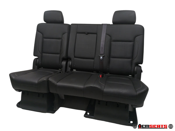 2015 - 2020 Chevy Suburban Yukon XL 2nd Row Bench Seat, Black Leather #1551