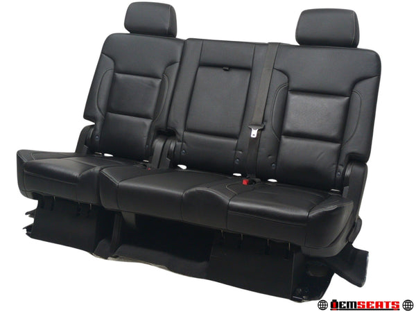 2015 - 2020 Chevy Tahoe GMC Yukon Second Row Bench Seat, Black Leather #1570