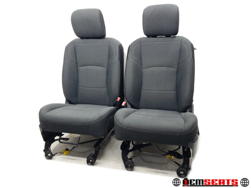 2019 - 2024 Dodge Ram Heavy Duty Seats, Front, Dark Gray Cloth, Manual #1583 | Picture # 1 | OEM Seats