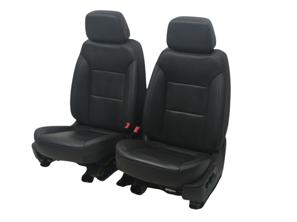 2019 - 2024 Chevy Silverado Front Seats, LTZ Black Leather w/ Heat & Cool #1814 | Picture # 1 | OEM Seats