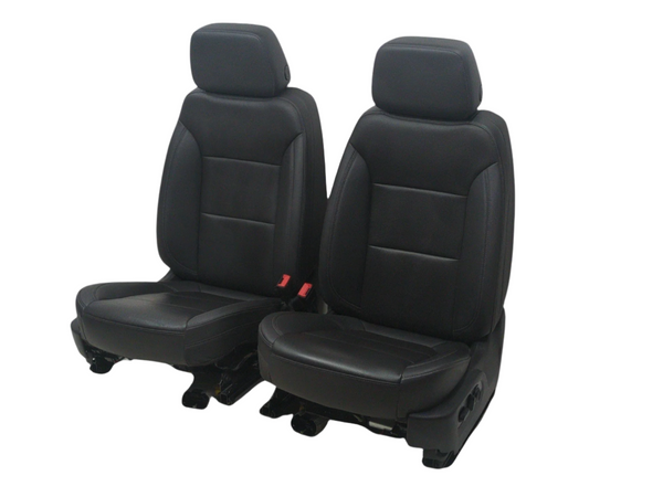 2019 - 2024 Chevy Silverado Front Seats, LTZ Black Leather w/ Heat & Cool #1814