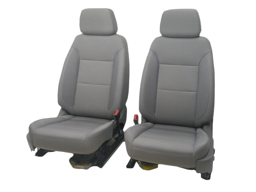 2019 - 2024 GMC Sierra Chevy Silverado Front Seats, Gideon Cloth, Powered #1815 | Picture # 1 | OEM Seats