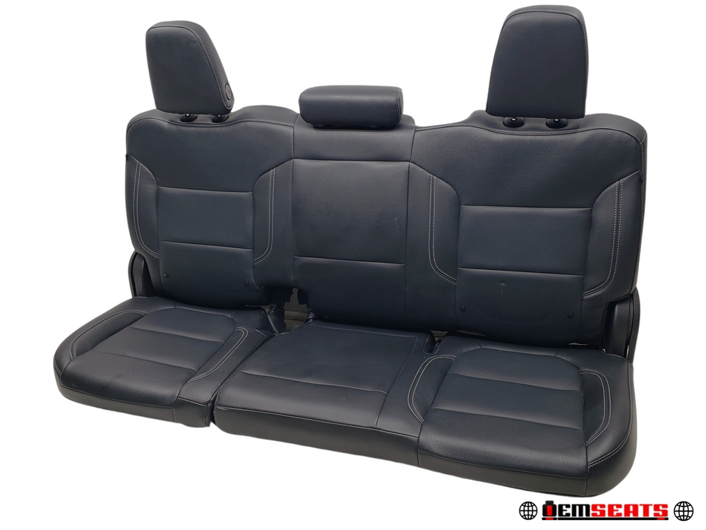 2019 - 2024 Chevy Silverado Rear Seat, Katzkin Black Leather, Double Cab #1295 | Picture # 1 | OEM Seats