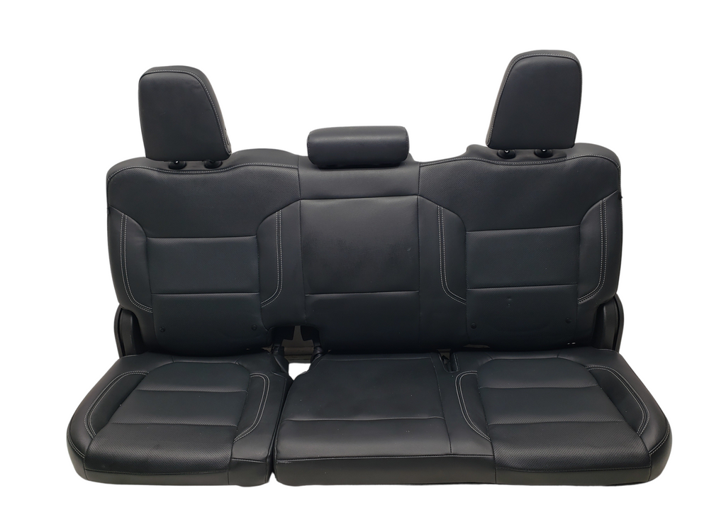 2019 - 2024 Chevy Silverado Rear Seat, Katzkin Black Leather, Double Cab #1295 | Picture # 3 | OEM Seats