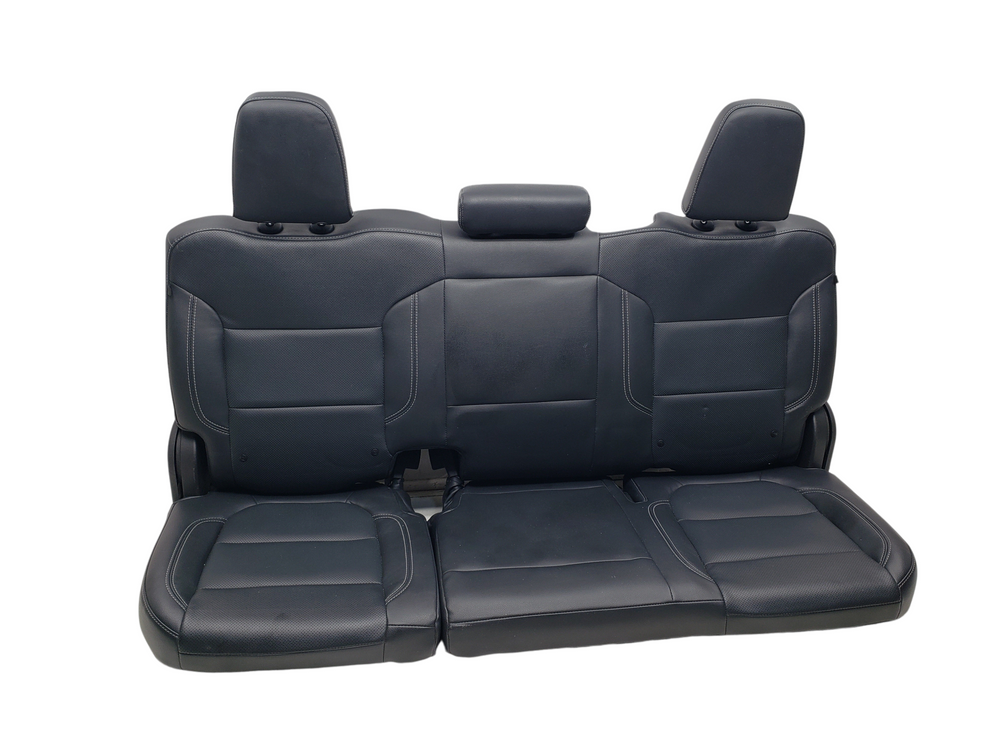 2019 - 2024 Chevy Silverado Rear Seat, Katzkin Black Leather, Double Cab #1295 | Picture # 4 | OEM Seats