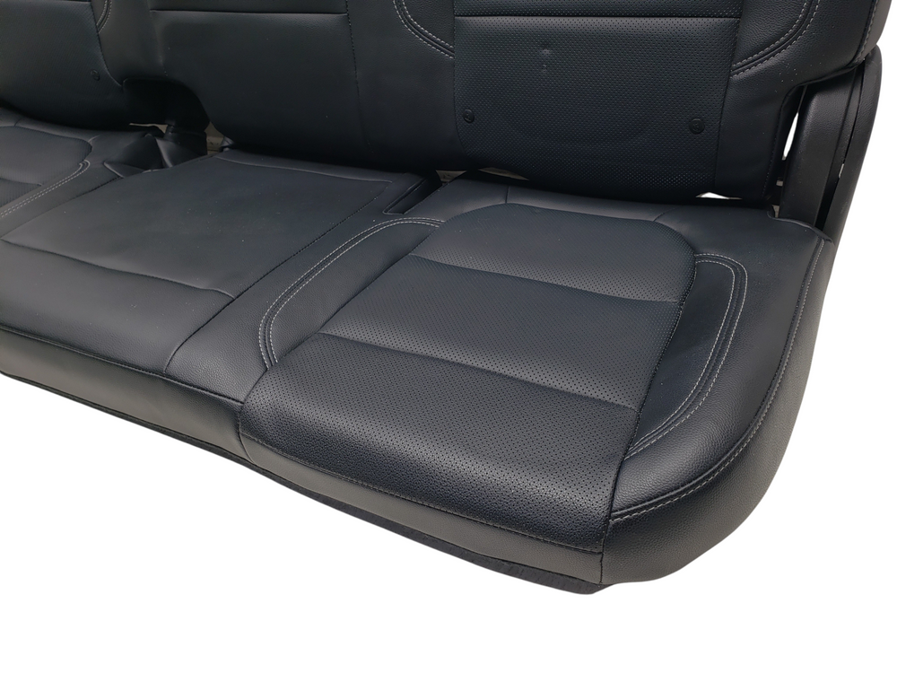 2019 - 2024 Chevy Silverado Rear Seat, Katzkin Black Leather, Double Cab #1295 | Picture # 6 | OEM Seats
