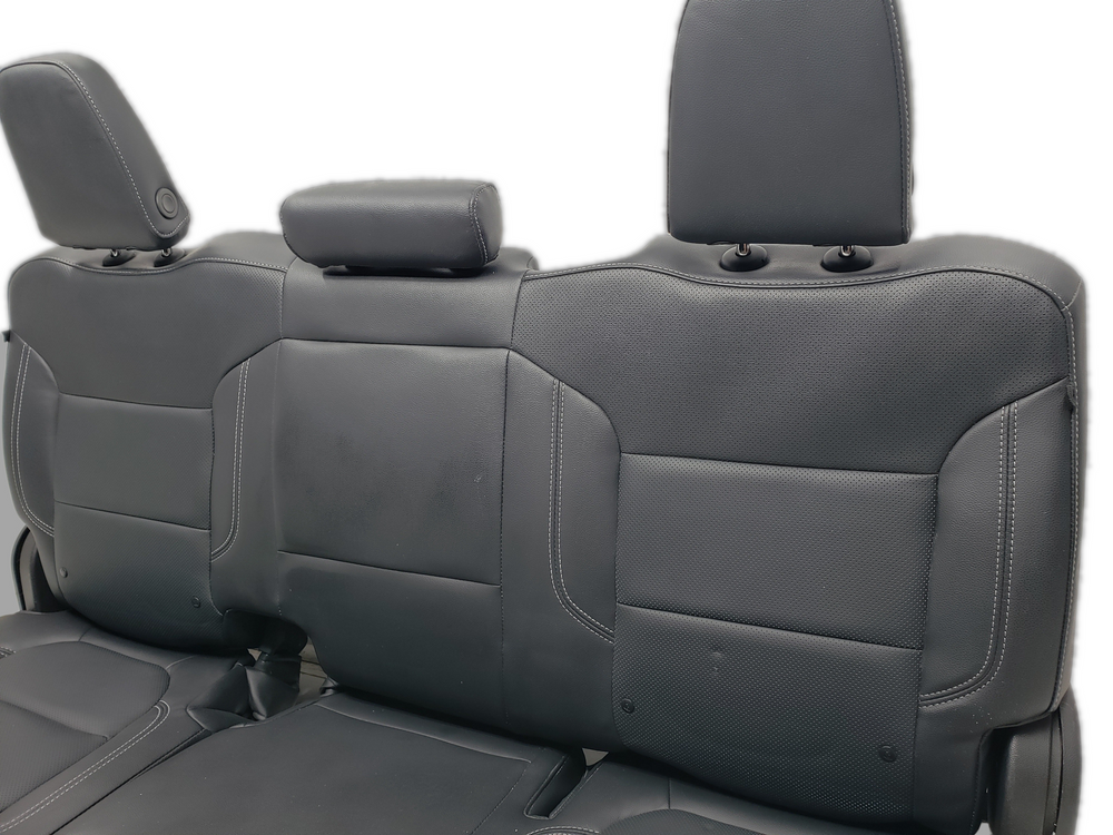 2019 - 2024 Chevy Silverado Rear Seat, Katzkin Black Leather, Double Cab #1295 | Picture # 7 | OEM Seats