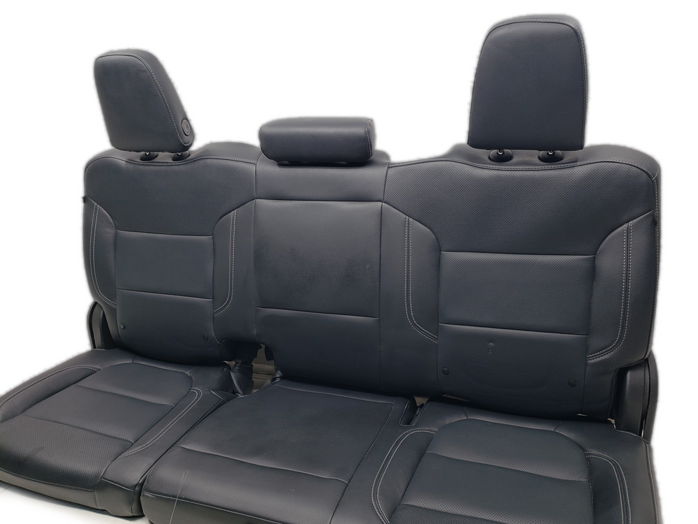 2019 - 2024 Chevy Silverado Rear Seat, Katzkin Black Leather, Double Cab #1295 | Picture # 9 | OEM Seats