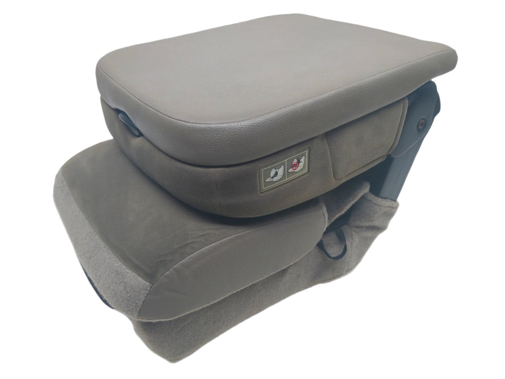 2002 - 2008 Dodge Ram Center Jump Seat, Tan Cloth w/ Lower Storage 3rd Gen #1324 | Picture # 1 | OEM Seats