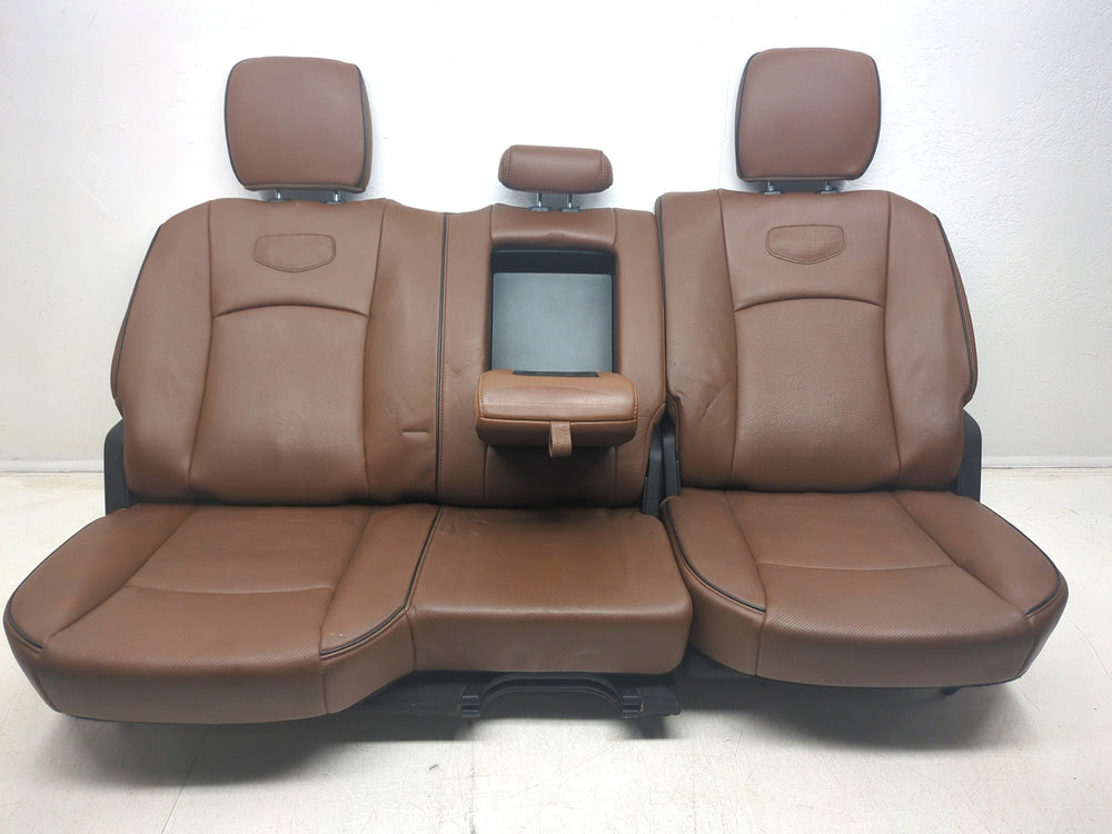 2009 - 2018 Dodge Ram Rear Seat, Brown Leather Laramie Longhorn, Crew Cab #1492 | Picture # 11 | OEM Seats