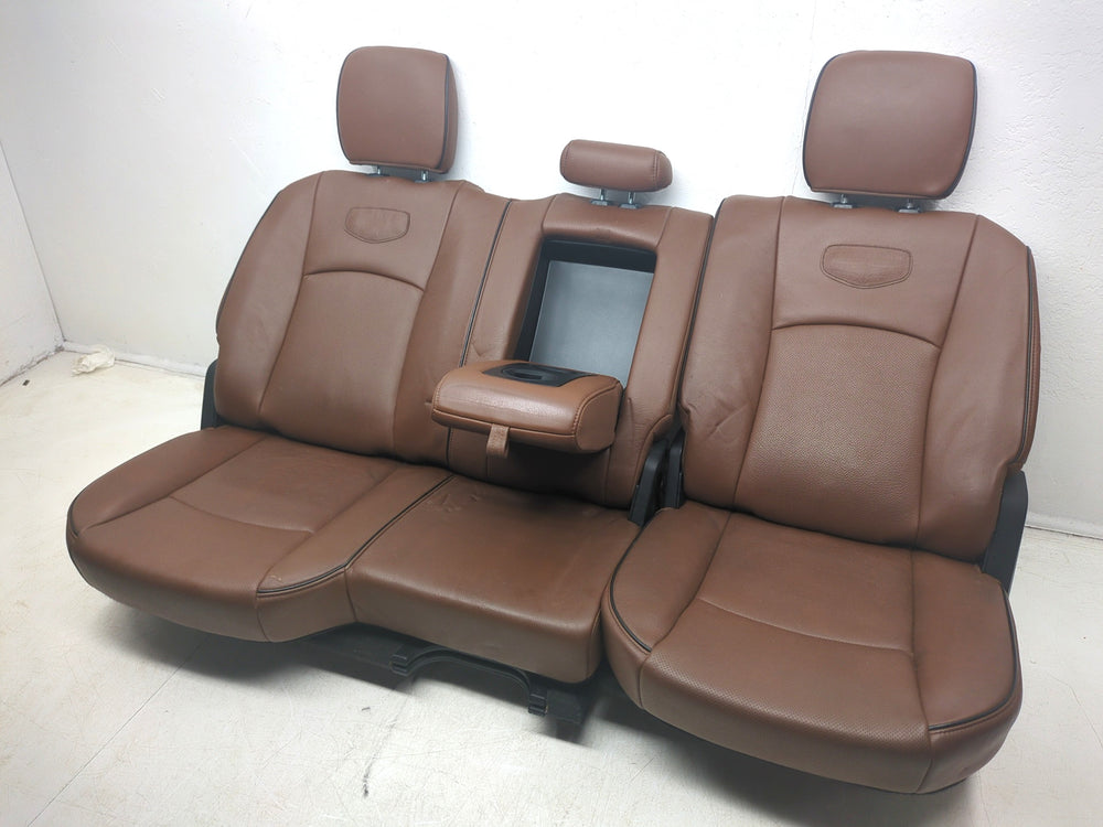 2009 - 2018 Dodge Ram Rear Seat, Brown Leather Laramie Longhorn, Crew Cab #1492 | Picture # 10 | OEM Seats