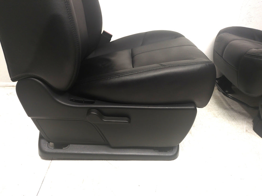 2007 - 2013 Sierra Silverado Seats, Black Leather, Front, Manual #1482 | Picture # 17 | OEM Seats