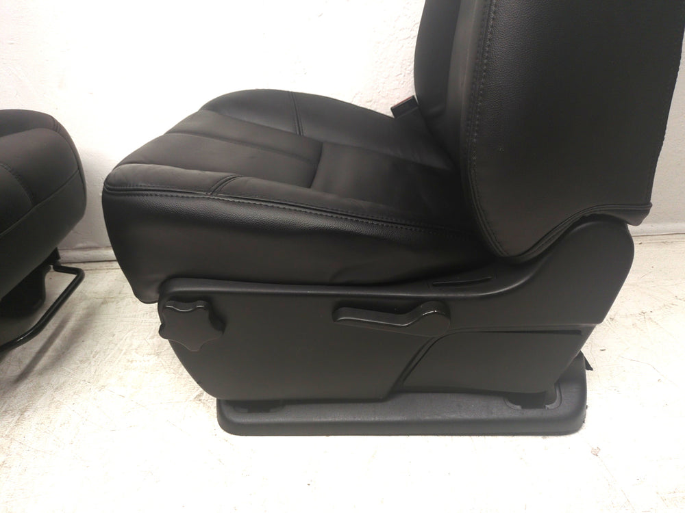 2007 - 2013 Sierra Silverado Seats, Black Leather, Front, Manual #1482 | Picture # 18 | OEM Seats