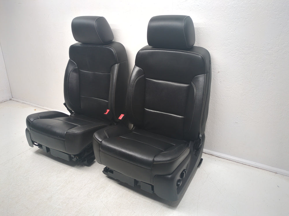 2014 - 2019 Sierra SLT Silverado LTZ Seats, Black Leather, Heated & Cooled #1474 | Picture # 3 | OEM Seats