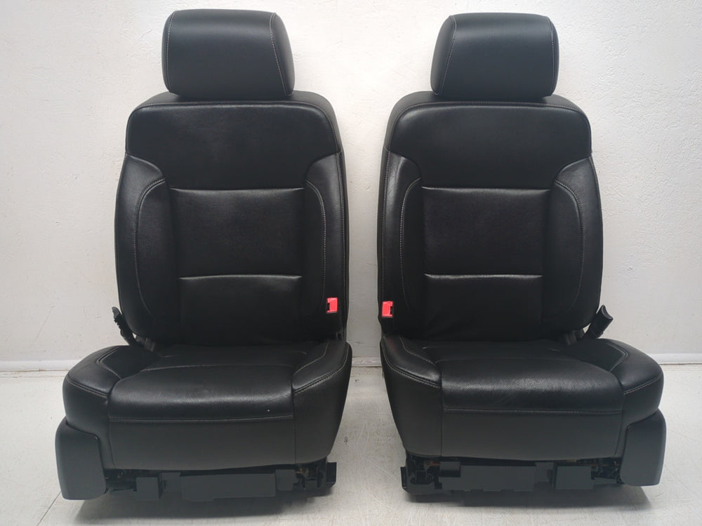 2014 - 2019 Sierra SLT Silverado LTZ Seats, Black Leather, Heated & Cooled #1474 | Picture # 4 | OEM Seats