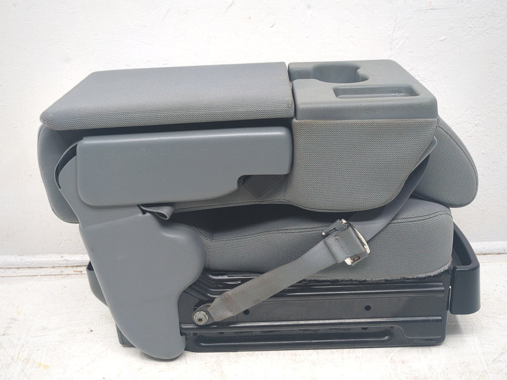 2009 - 2014 Ford F150 Center Jump Seat, w/ 3-Point Belt, Steel Gray Cloth #1469 | Picture # 4 | OEM Seats