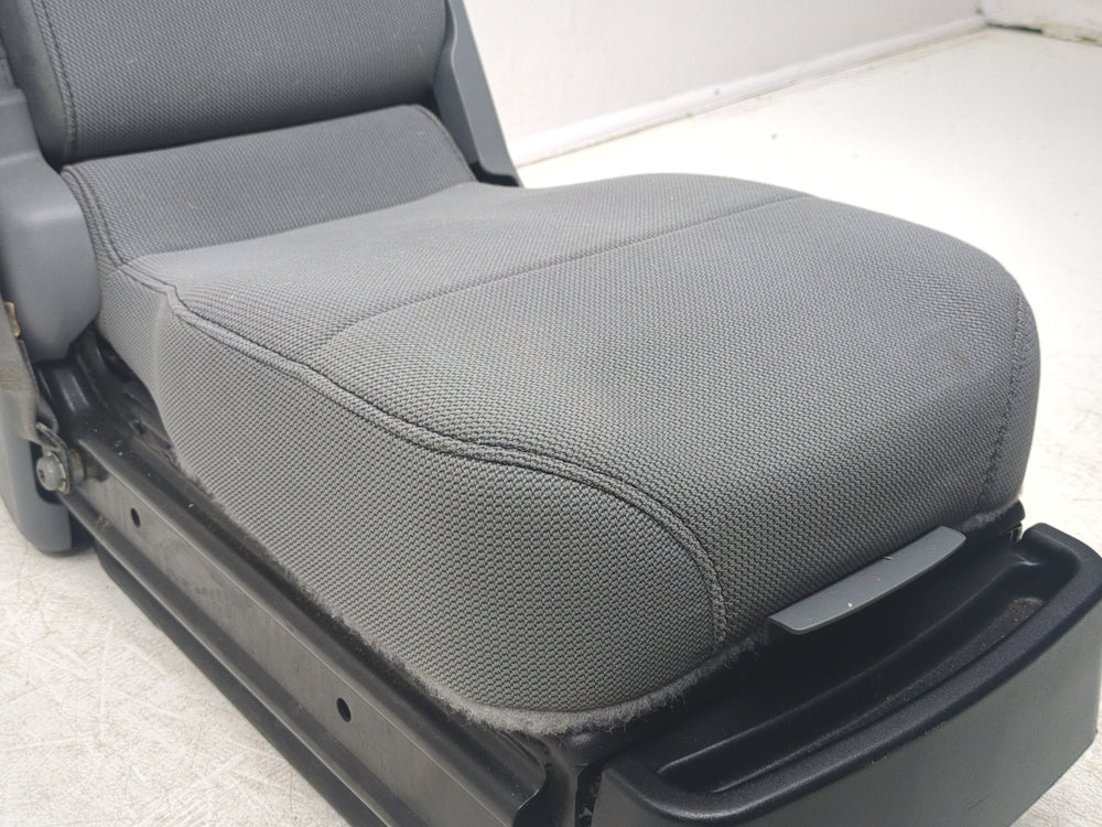 2009 - 2014 Ford F150 Center Jump Seat, w/ 3-Point Belt, Steel Gray Cloth #1469 | Picture # 11 | OEM Seats