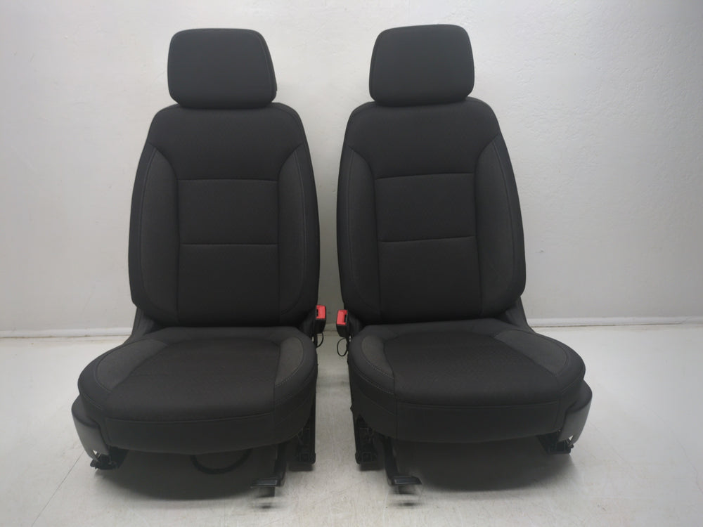 2019 - 2024 GMC Sierra Chevy Silverado Front Seats, Black Cloth, Manual #1163 | Picture # 3 | OEM Seats