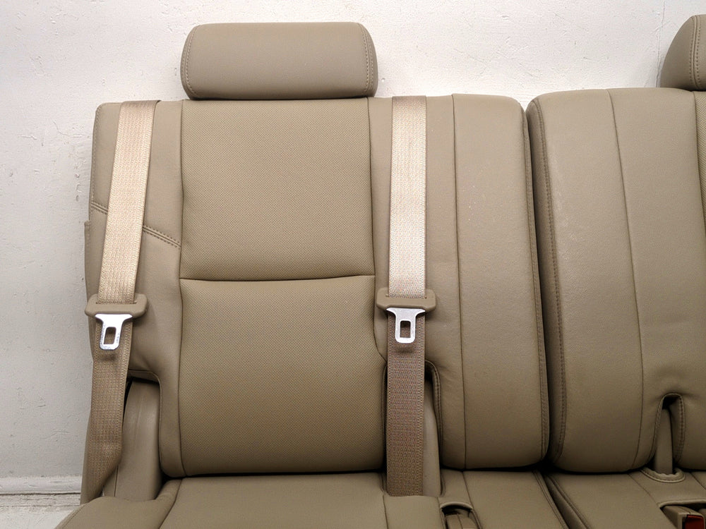 2007 - 2014 Chevy Tahoe GMC Yukon 3rd Row Seat, Tan Perforated Leather, #1580 | Picture # 4 | OEM Seats