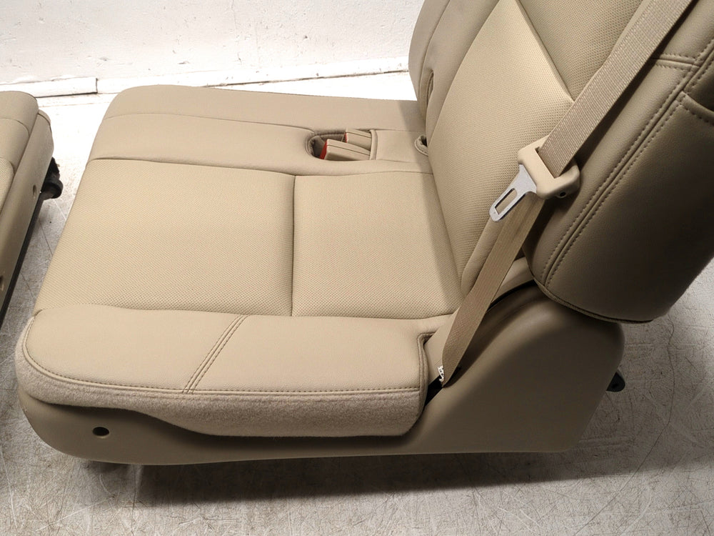 2007 - 2014 Chevy Tahoe GMC Yukon 3rd Row Seat, Tan Perforated Leather, #1580 | Picture # 11 | OEM Seats