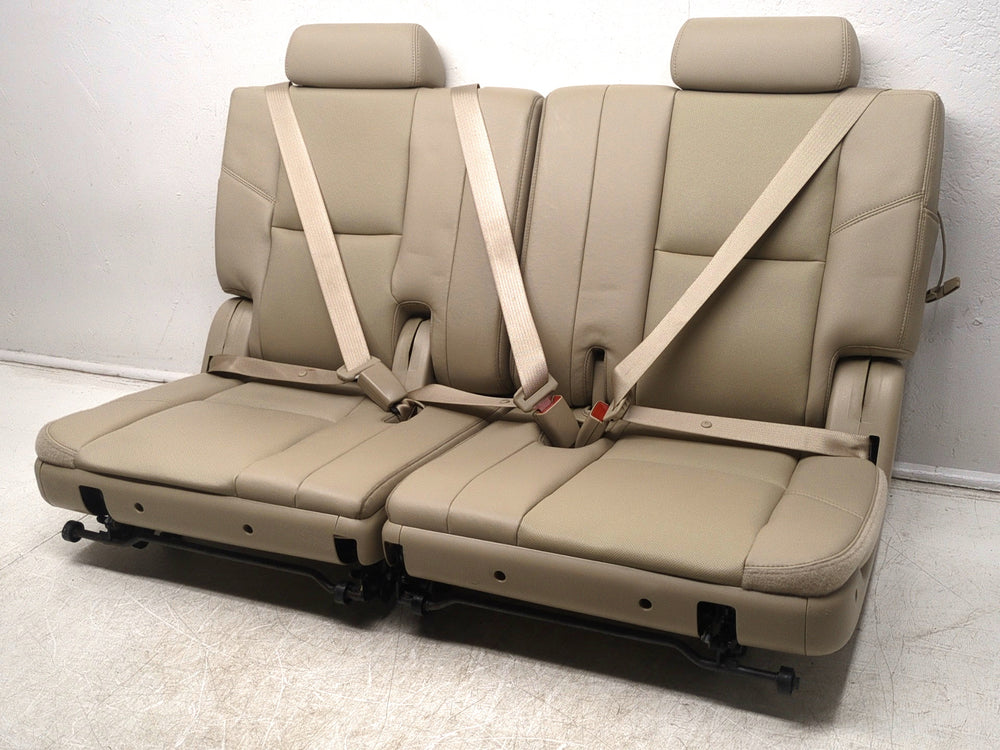 2007 - 2014 Chevy Tahoe GMC Yukon 3rd Row Seat, Tan Perforated Leather, #1580 | Picture # 14 | OEM Seats