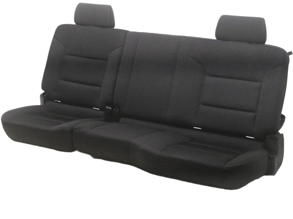 2014 - 2018 GMC Sierra Chevy Silverado Rear Seat, Black Cloth, Double Cab #1576