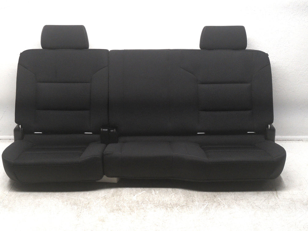 2014 - 2018 GMC Sierra Chevy Silverado Rear Seat, Black Cloth, Double Cab #1576 | Picture # 3 | OEM Seats