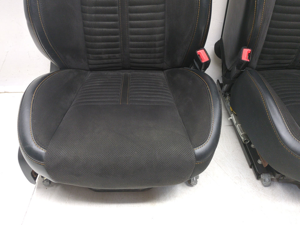 2008 - 2024 Dodge Challenger Daytona Seats, Black Suede w/ Orange Stitch #1598 | Picture # 6 | OEM Seats