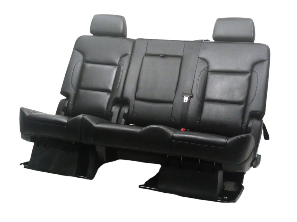 2015 - 2020 Chevy Tahoe GMC Yukon Rear Second Row Bench Seat, Black Leather #1813 | Picture # 1 | OEM Seats