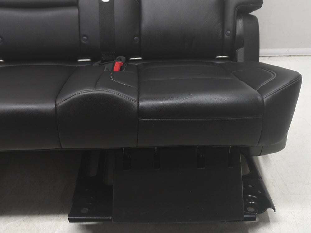 2015 - 2020 Chevy Tahoe GMC Yukon Rear Second Row Bench Seat, Black Leather #1813 | Picture # 6 | OEM Seats