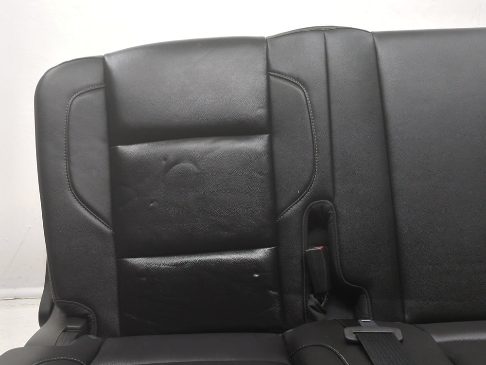 2015 - 2020 Chevy Tahoe GMC Yukon Rear Second Row Bench Seat, Black Leather #1813 | Picture # 12 | OEM Seats