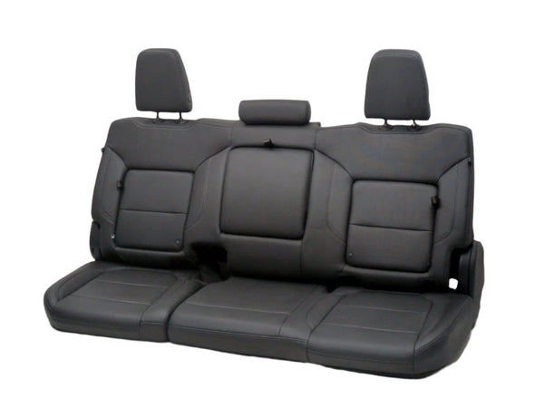 2019 - 2024 Chevy Silverado Rear Seats, LTZ Black Leather w/ Seat Storage #1807