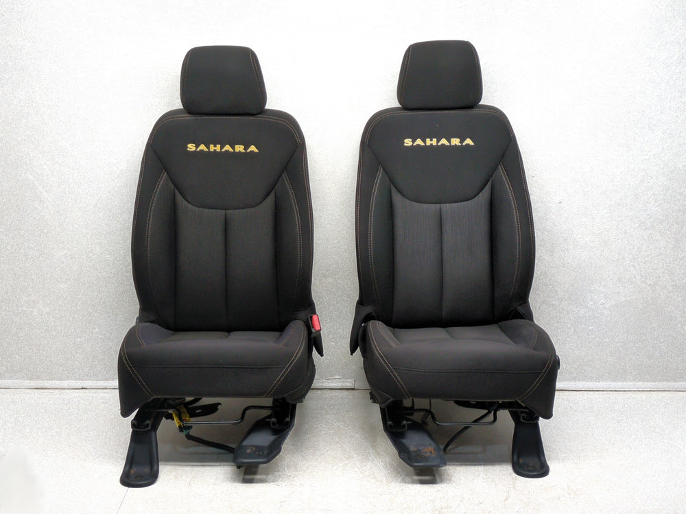 2007 - 2018 Jeep Wrangler Seats, Black Cloth Sahara Unlimited, 4 Door JK #1808 | Picture # 3 | OEM Seats