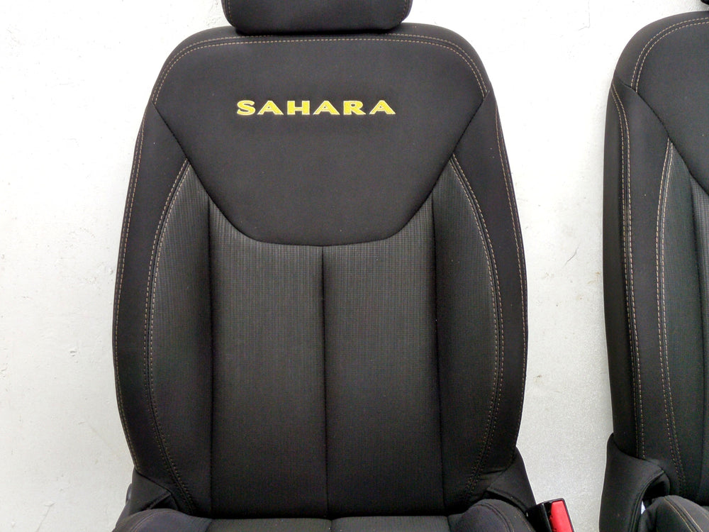 2007 - 2018 Jeep Wrangler Seats, Black Cloth Sahara Unlimited, 4 Door JK #1808 | Picture # 4 | OEM Seats