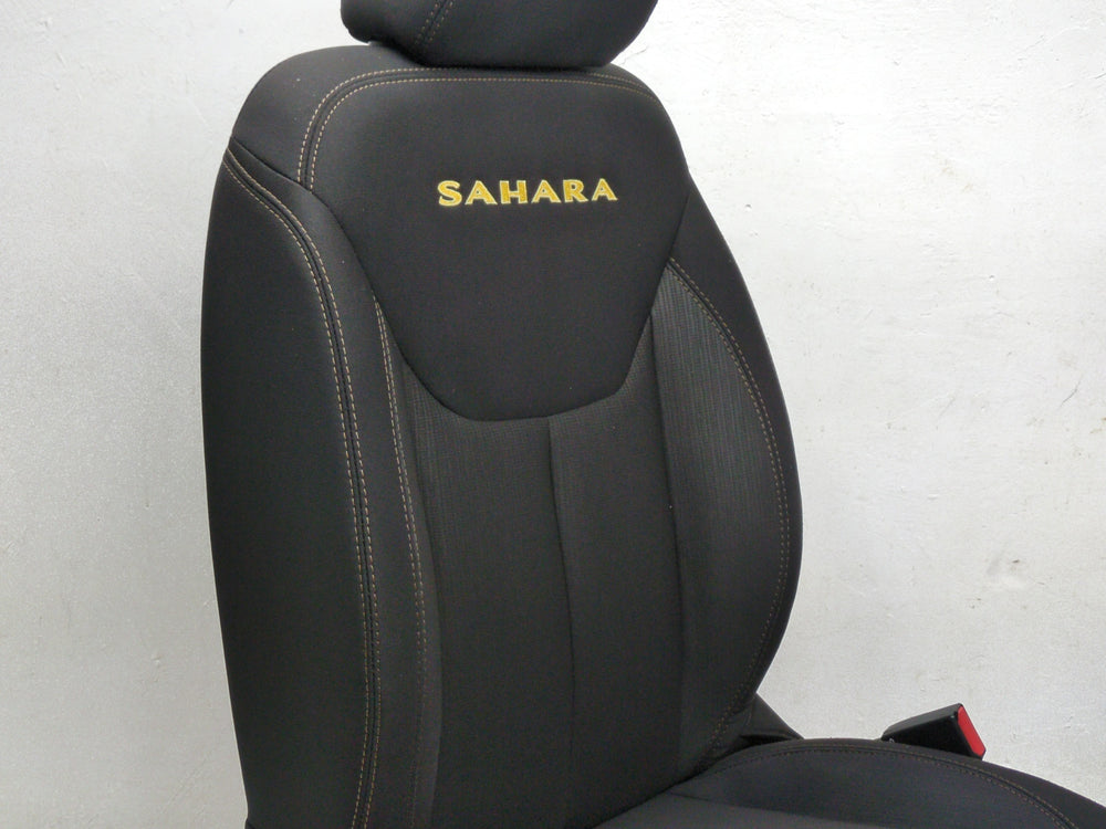 2007 - 2018 Jeep Wrangler Seats, Black Cloth Sahara Unlimited, 4 Door JK #1808 | Picture # 10 | OEM Seats