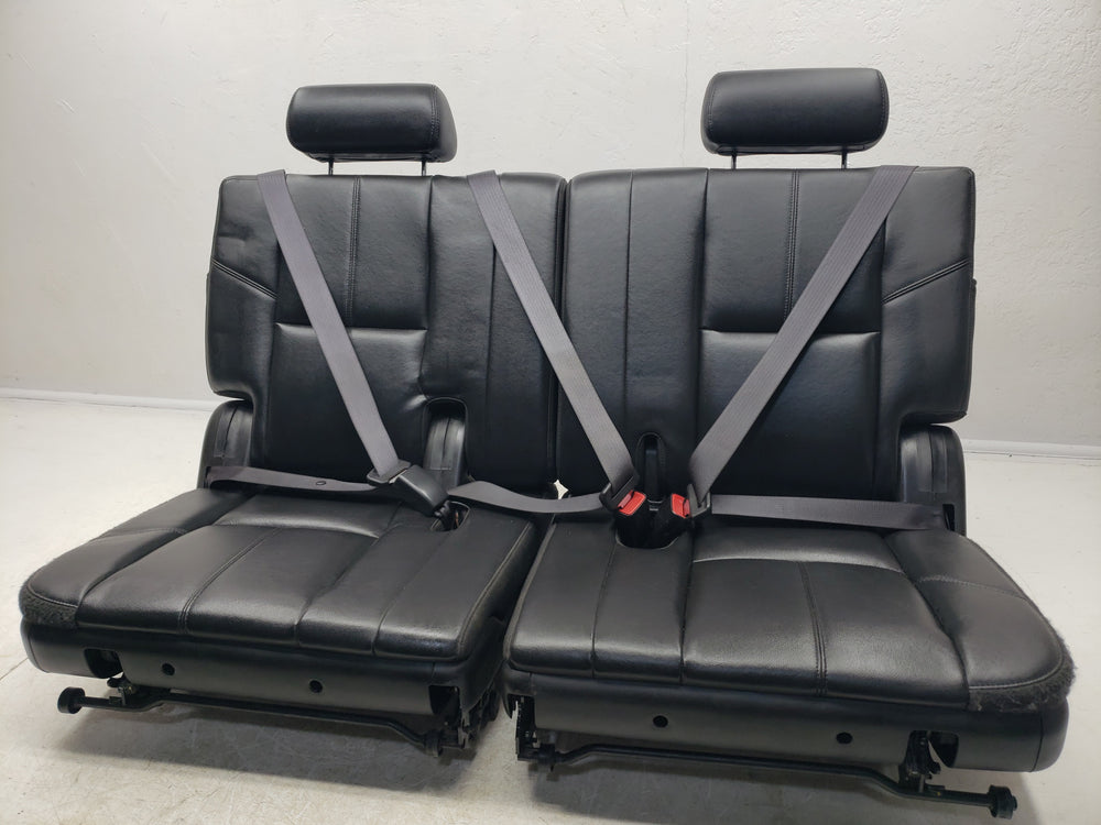 2007 - 2014 Chevy Tahoe GMC Yukon 3rd Row Seat, Black Leather #1752 | Picture # 3 | OEM Seats