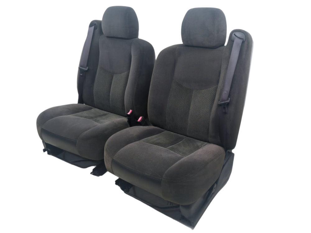 1999 - 2006 Chevy Silverado GMC Sierra Seats, Dark Gray Cloth, Manual #1757 | Picture # 1 | OEM Seats