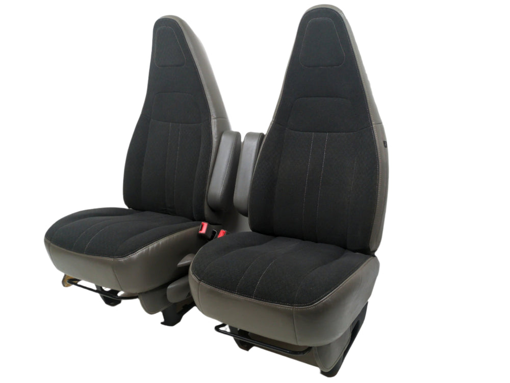 1997 - 2024 Chevy Express GMC Savana Van Seats, Gray Cloth, Manual w/ SRS #1764 | Picture # 1 | OEM Seats