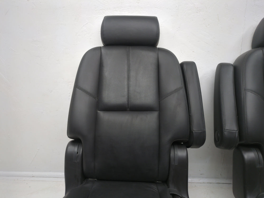 2007 - 2014 Chevy Tahoe GMC Yukon Rear Bucket Seats, Black Leather, #1775 | Picture # 4 | OEM Seats