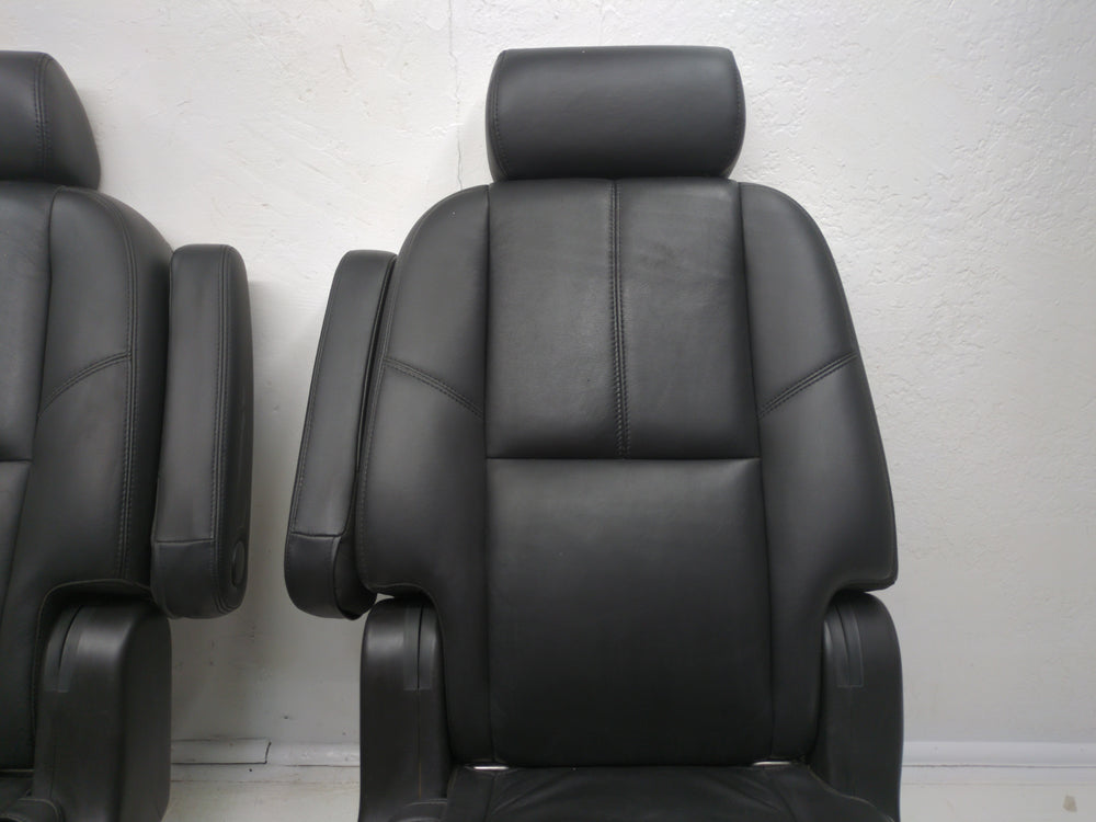 2007 - 2014 Chevy Tahoe GMC Yukon Rear Bucket Seats, Black Leather, #1775 | Picture # 5 | OEM Seats