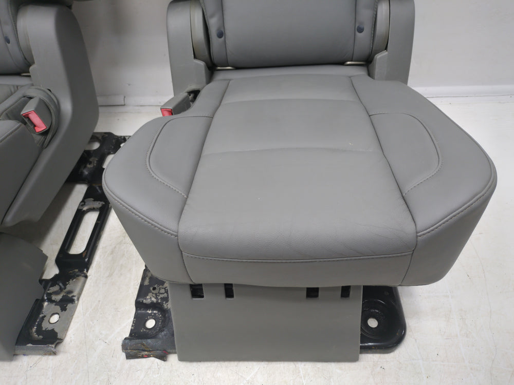 2015 - 2020 Chevy GMC Yukon XL Suburban 2nd Row Bucket Seats, Gray Leather #1761 | Picture # 7 | OEM Seats