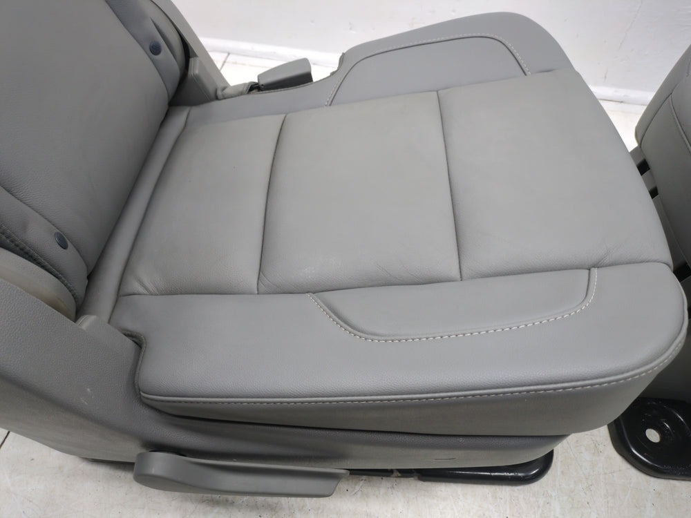 2015 - 2020 Chevy GMC Yukon XL Suburban 2nd Row Bucket Seats, Gray Leather #1761 | Picture # 10 | OEM Seats