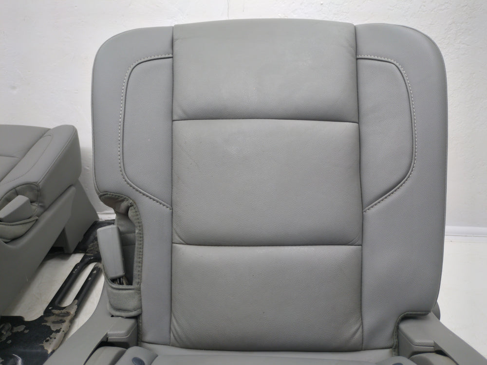 2015 - 2020 Chevy GMC Yukon XL Suburban 2nd Row Bucket Seats, Gray Leather #1761 | Picture # 14 | OEM Seats