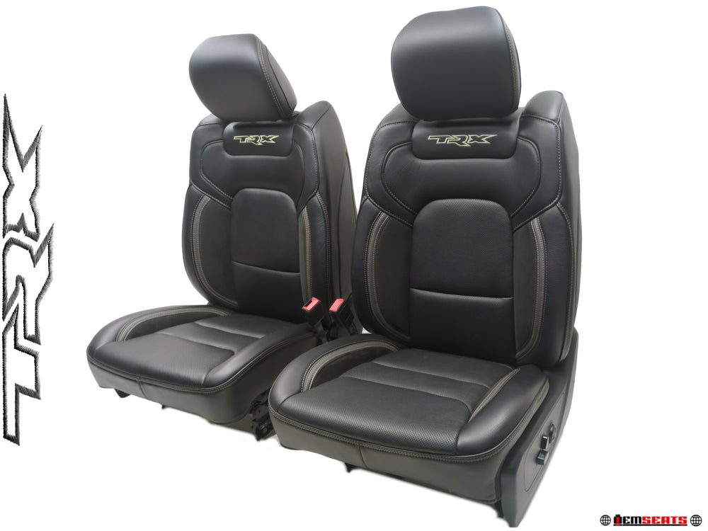 2019 - 2024 Dodge Ram TRX Seats, Black & Gray, Leather Suede, 1500 DT #1793 | Picture # 3 | OEM Seats