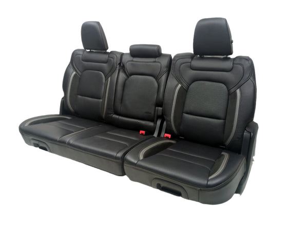 2019 - 2024 Dodge Ram TRX Rear Seats, Black & Gray, Leather Suede, 1500 DT #1796