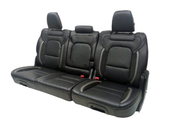 2019 - 2024 Dodge Ram TRX Rear Seats, Black & Gray, Leather Suede, 1500 DT #1793