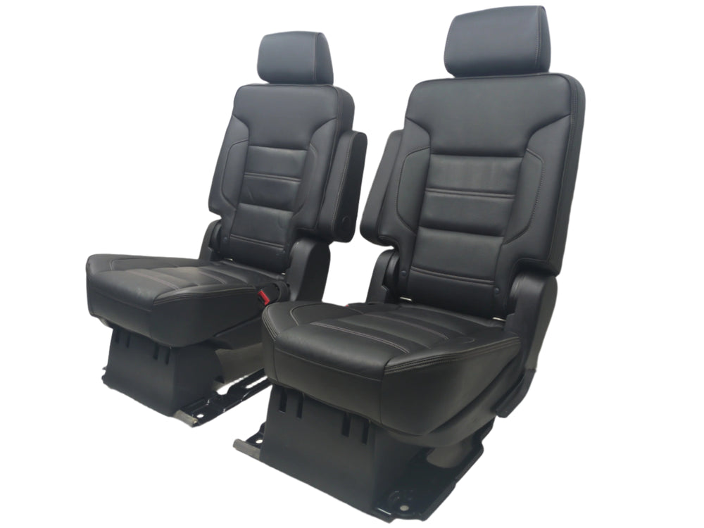 2015 - 2020 GMC Yukon Denali Second Row Bucket Seats, Black Leather #1792 | Picture # 1 | OEM Seats